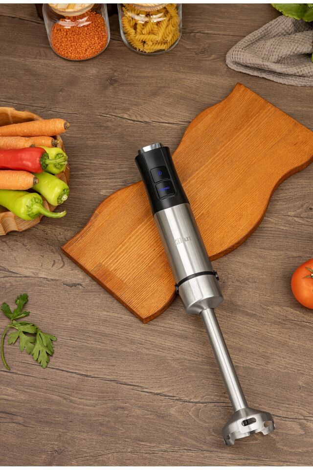 Zln3984 | Dikey El Blender | 1200w 12 Hız | Turbo | Paslanmaz Çelik Bıçaklar