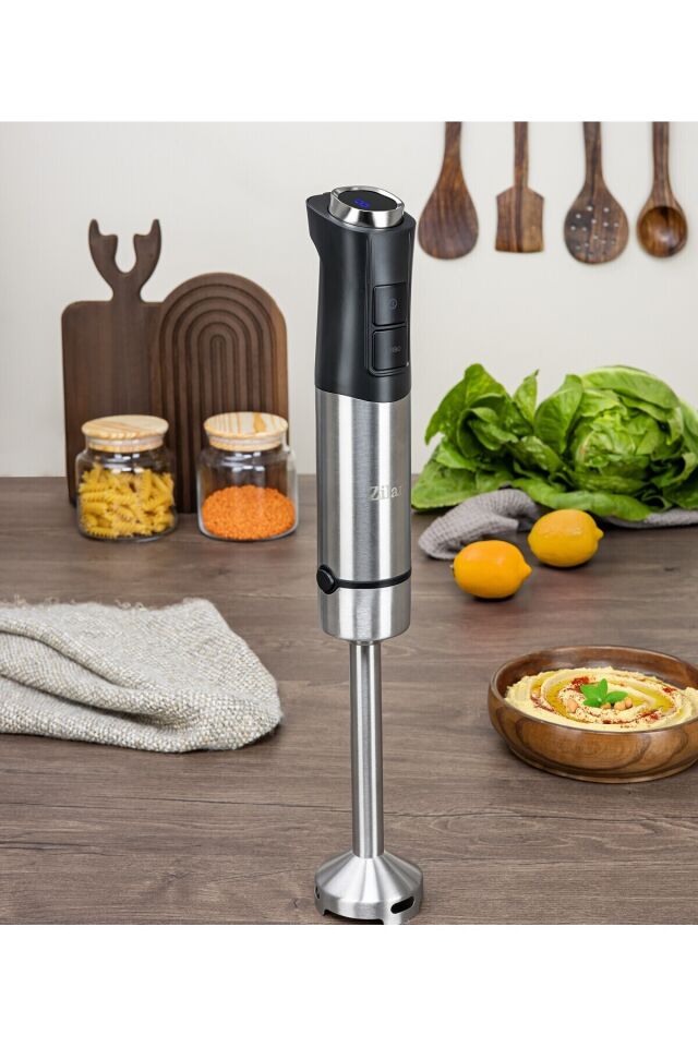 Zln3984 | Dikey El Blender | 1200w 12 Hız | Turbo | Paslanmaz Çelik Bıçaklar