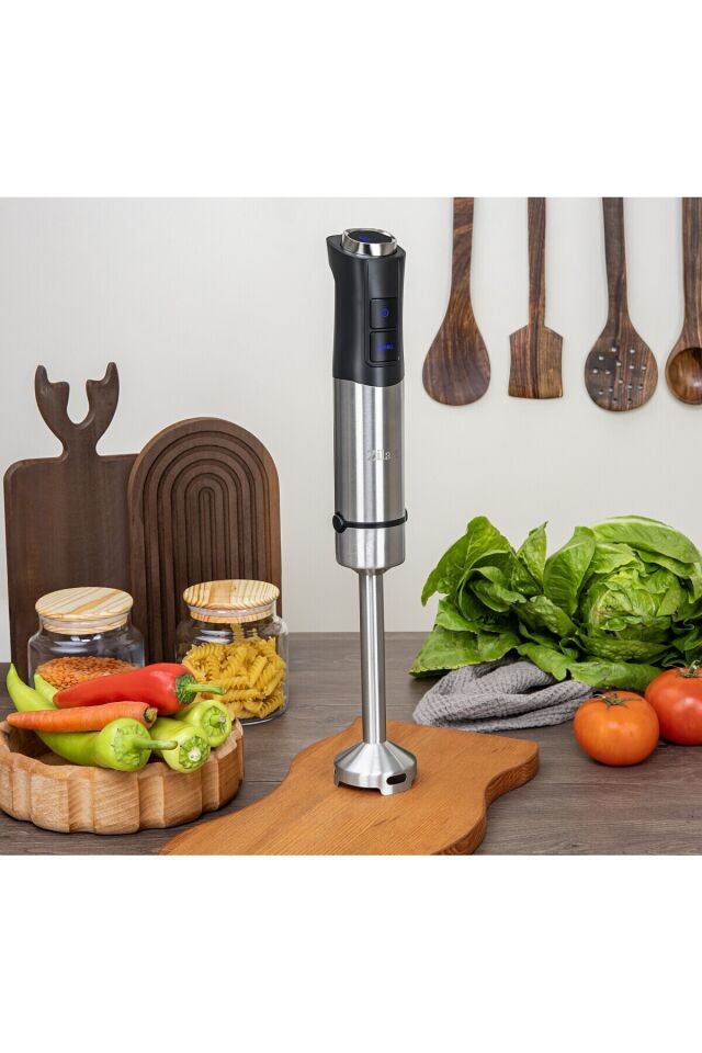 Zln3984 | Dikey El Blender | 1200w 12 Hız | Turbo | Paslanmaz Çelik Bıçaklar