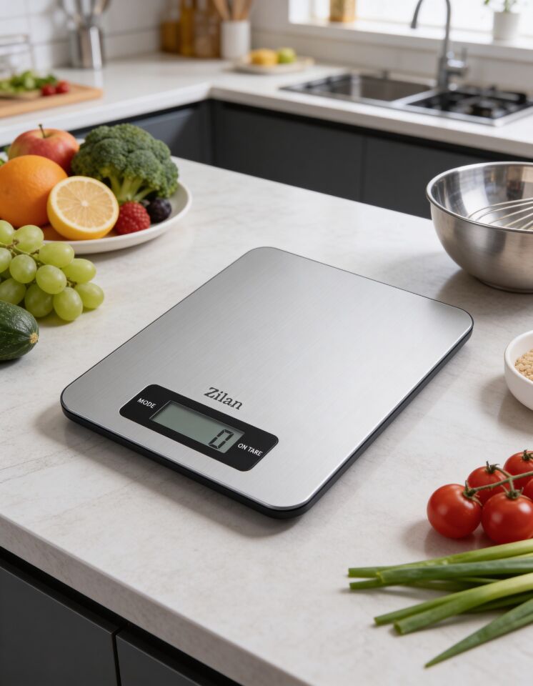 ZLN9099 Inox Dijital Mutfak Tartısı | 5 kg | Hassas Ölçüm | Otomatik Kapanma | Pil Dahil