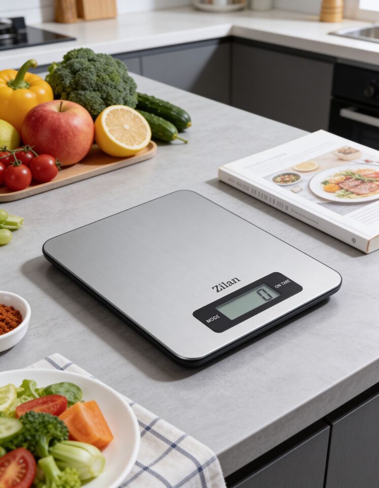 ZLN9099 Inox Dijital Mutfak Tartısı | 5 kg | Hassas Ölçüm | Otomatik Kapanma | Pil Dahil