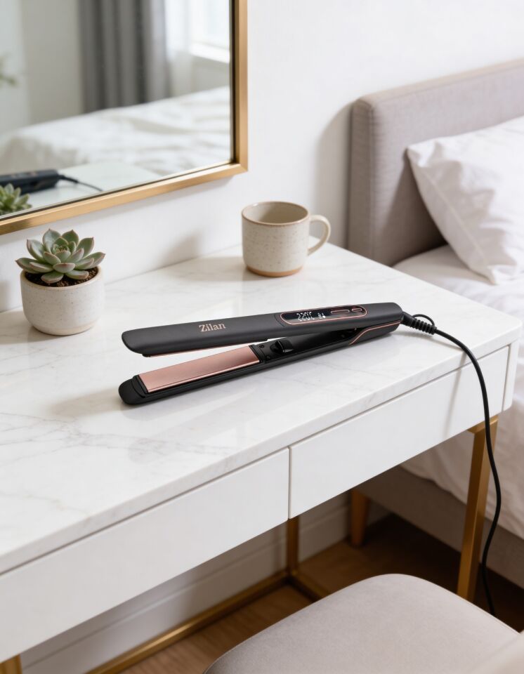 ZLN9808 PRO Saç Düzleştirici | Keratinli Seramik Plakalı Saç Maşası | 6 Kademe Isı Ayarı | Led