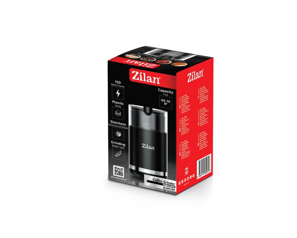 ZLN9280 Elektrikli Kahve Öğütücü | 150 W | Siyah