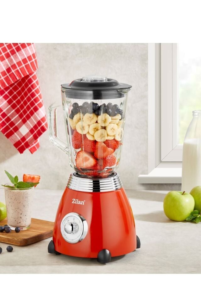 ZLN7057 Retro Stand Blender | 1,5 L | 500 W | Kırmızı Retro Şıklığı