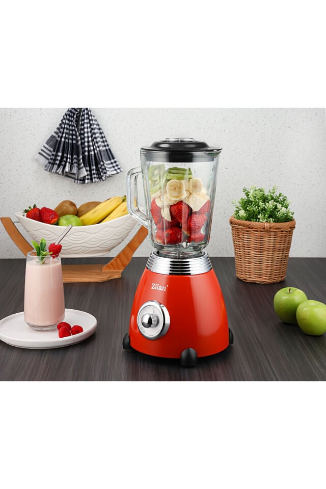 ZLN7057 Retro Stand Blender | 1,5 L | 500 W | Kırmızı Retro Şıklığı