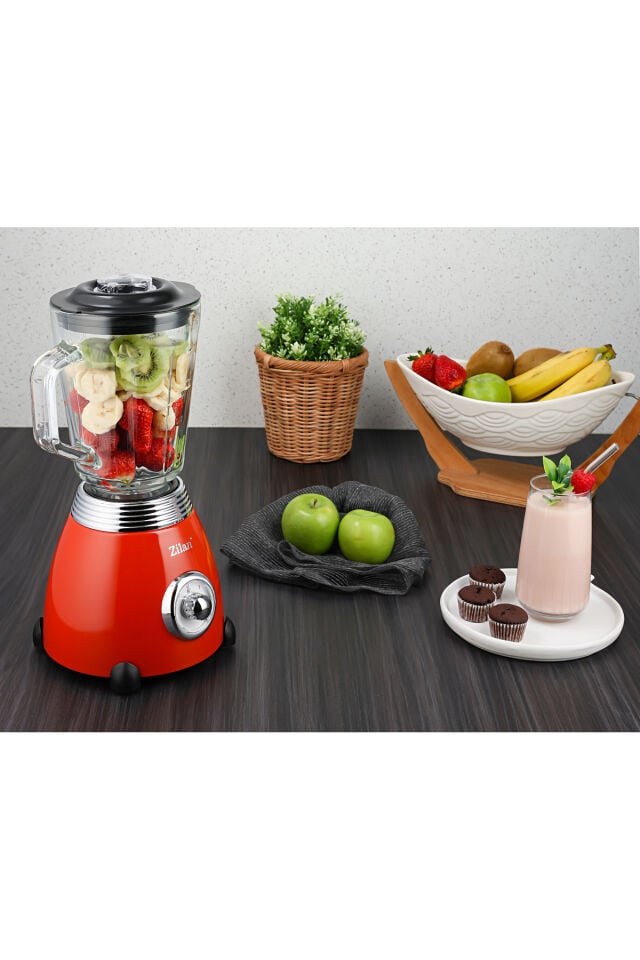 ZLN7057 Retro Stand Blender | 1,5 L | 500 W | Kırmızı Retro Şıklığı