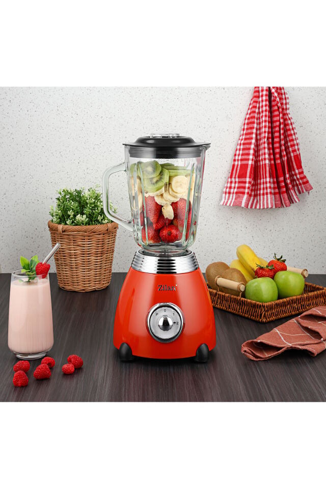ZLN7057 Retro Stand Blender | 1,5 L | 500 W | Kırmızı Retro Şıklığı
