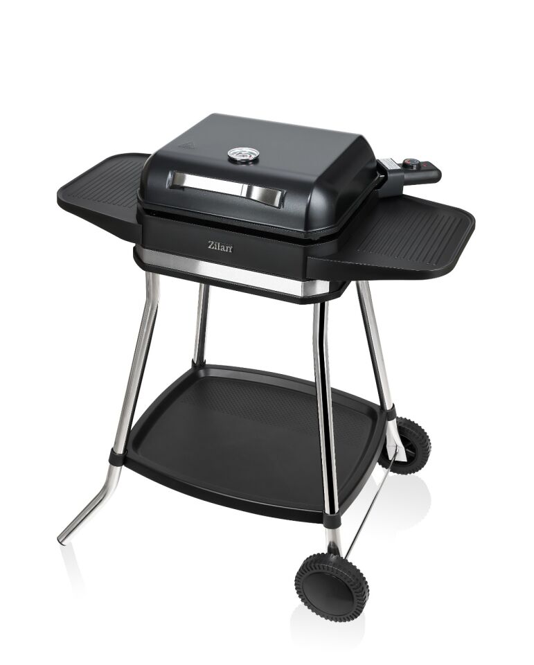 Zilan ZLN2501 Elektrikli Barbekü Mangal | Standlı | Kapaklı | Döküm ızgara