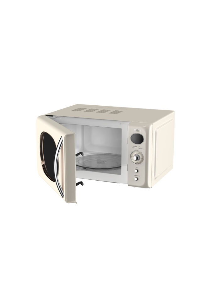 Zln1245 | Retro Mikrodalga Fırın | 700w | 20l | 6 Kademeli | Buz Çözme | Otomatik Pişirme