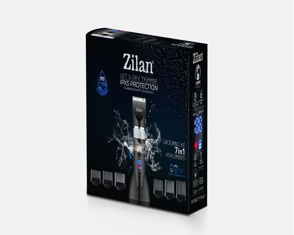 Zln8931 | Saç Sakal Vücut Tıraş Makinesi | Pietas – Ipx5 Su Geçirmez | Hızlı Şarj | Led