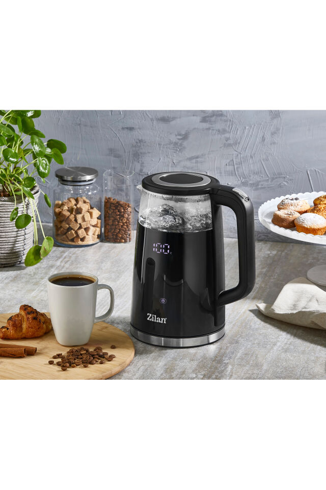 ZLN7859  Dijital Çift Camlı Su Isıtıcı | 1.7 L | Ayarlanabilir Isı | Kattle | 2200W