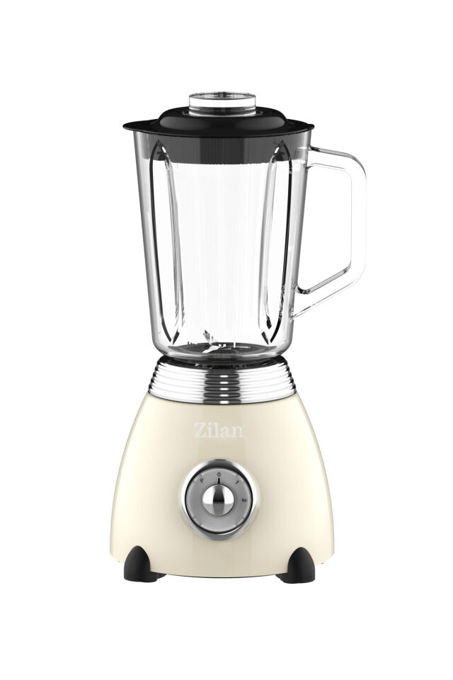 ZLN1207 | Retro Stand Blender | 1,5l Cam Hazne | 500w Blendar | 2 Hız Ayarı | Bej