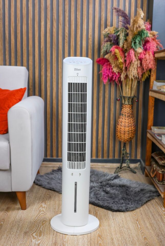 Zilan ZLN1030 Kule Tipi Vantilatör | Kumandalı Soğuk Su ve Buz Hazneli