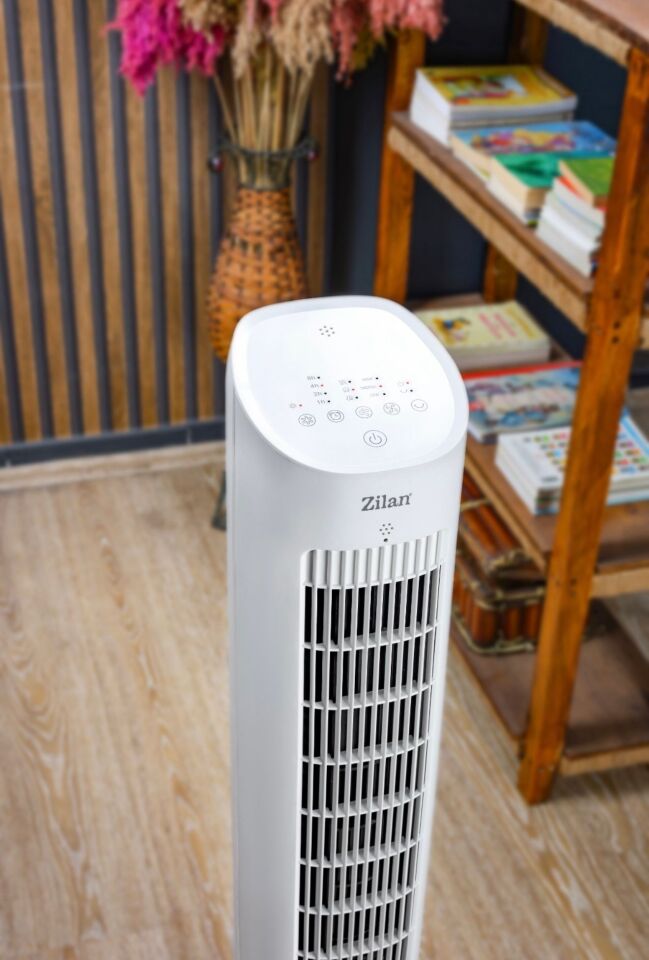 Zilan ZLN1030 Kule Tipi Vantilatör | Kumandalı Soğuk Su ve Buz Hazneli