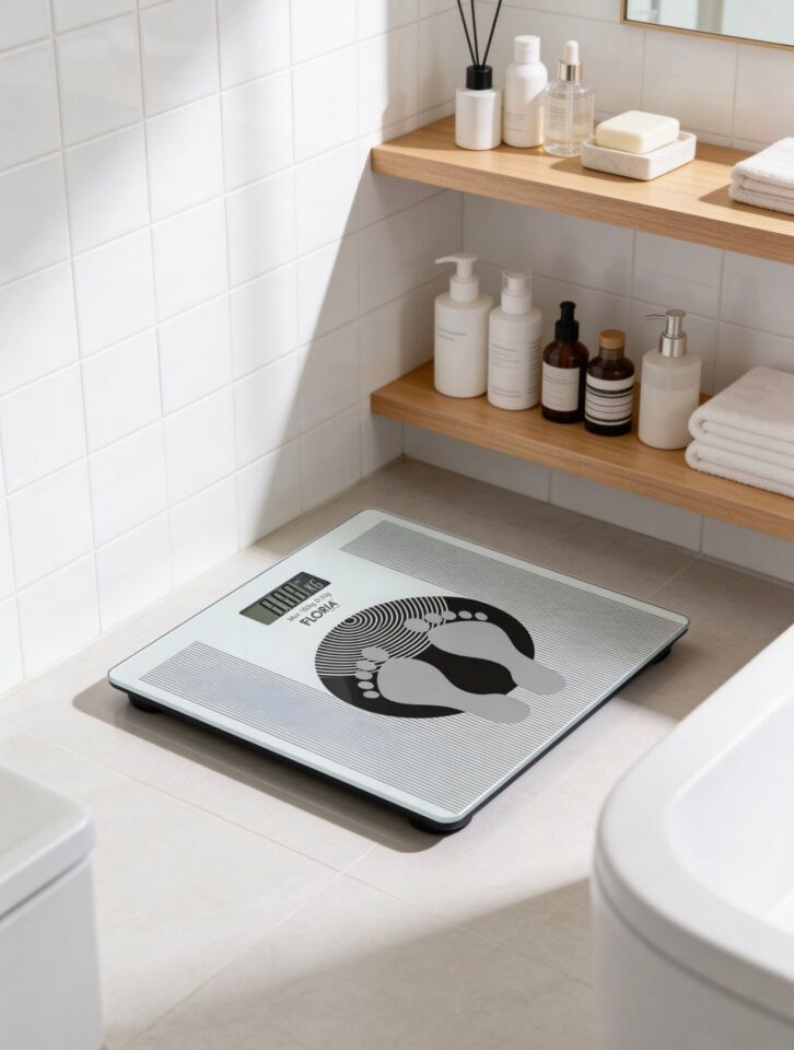 ZLN7682 Dijital Banyo Tartısı LCD Ekran Cam Yüzey