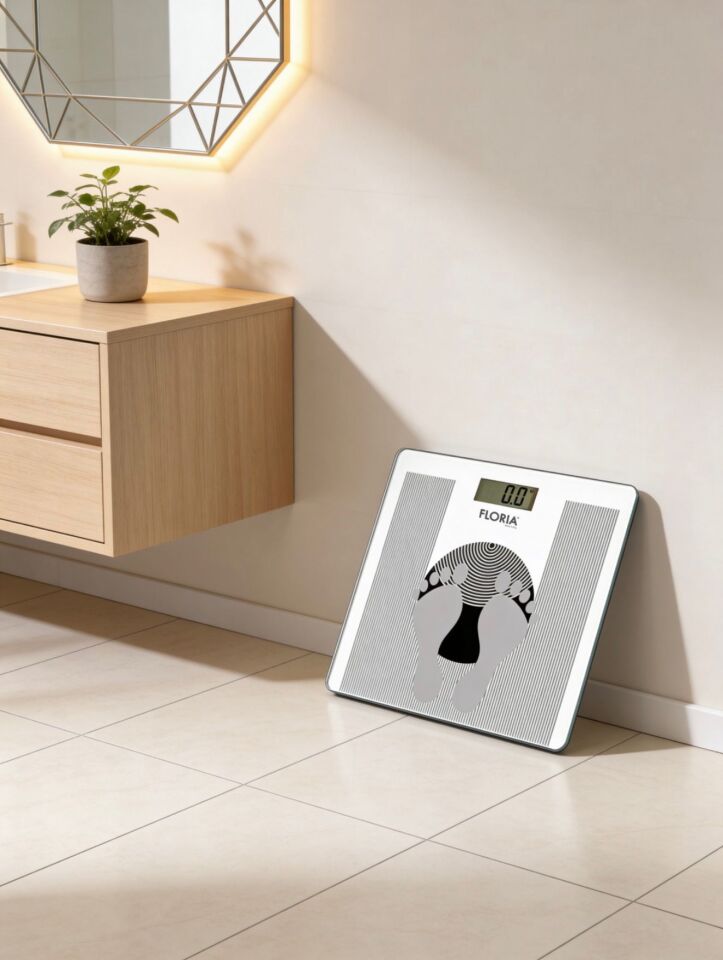 ZLN7682 Dijital Banyo Tartısı LCD Ekran Cam Yüzey