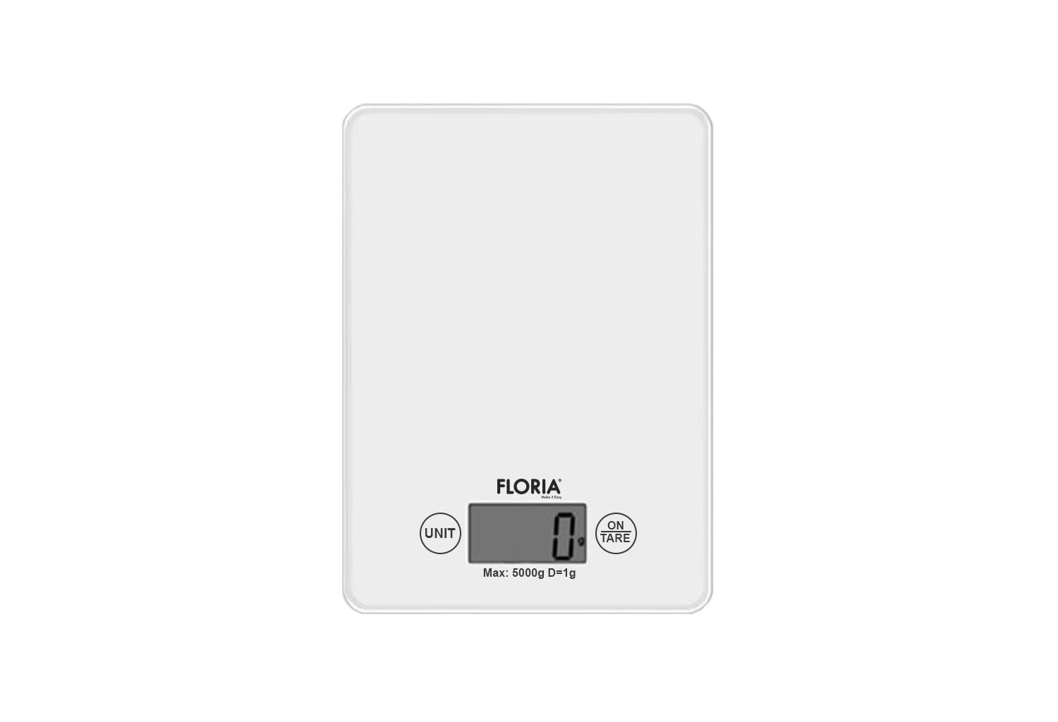 ZLN1685 Dijital Mutfak Tartısı Hassas Ölçüm LCD Ekran 5 Kg Kapasiteli Beyaz