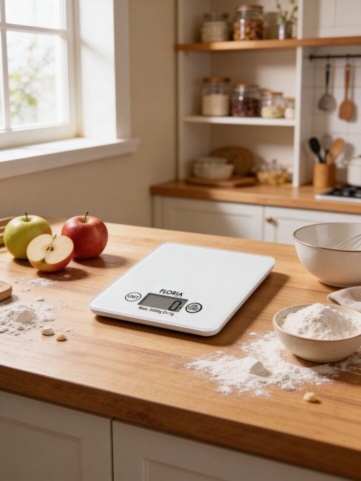 ZLN1685 Dijital Mutfak Tartısı Hassas Ölçüm LCD Ekran 5 Kg Kapasiteli Beyaz