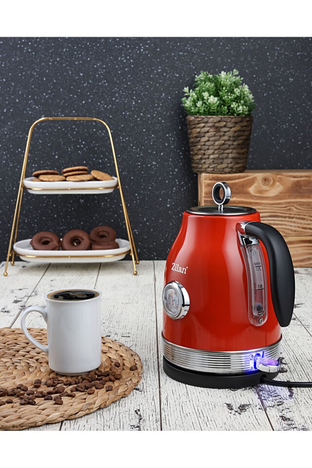 ZLN7033  Retro Su Isıtıcısı | 1,7L | Katlle | 2200W |  Kırmızı Retro Tasarım