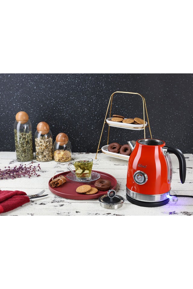 ZLN7033  Retro Su Isıtıcısı | 1,7L | Katlle | 2200W |  Kırmızı Retro Tasarım