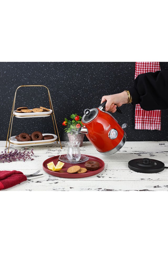 ZLN7033  Retro Su Isıtıcısı | 1,7L | Katlle | 2200W |  Kırmızı Retro Tasarım