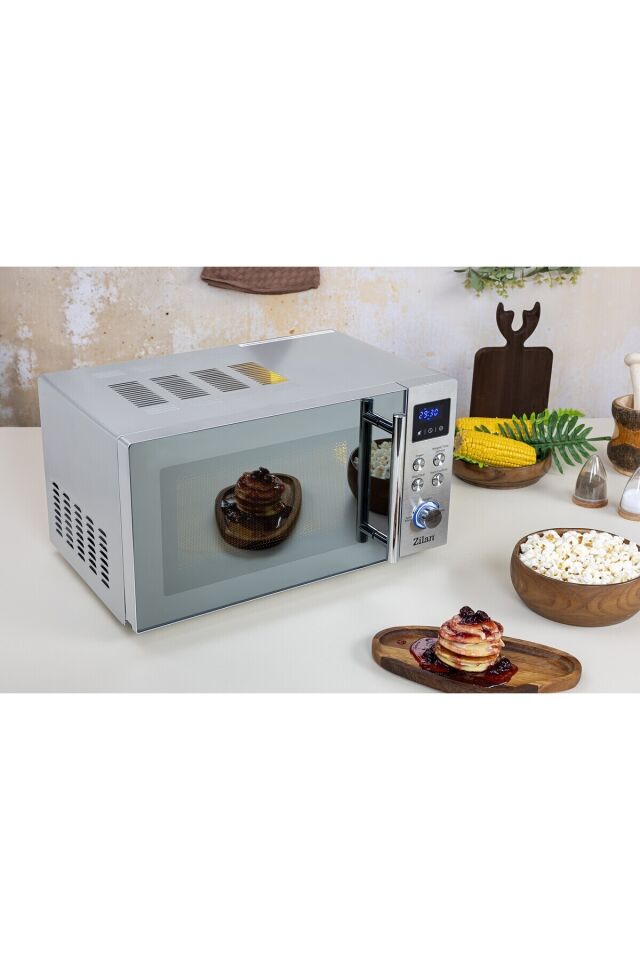 Zln1238 | Dijital Mikrodalga Fırın | 20l | 700w | 6 Kademeli | Buz Çözme | Paslanmaz Çelik