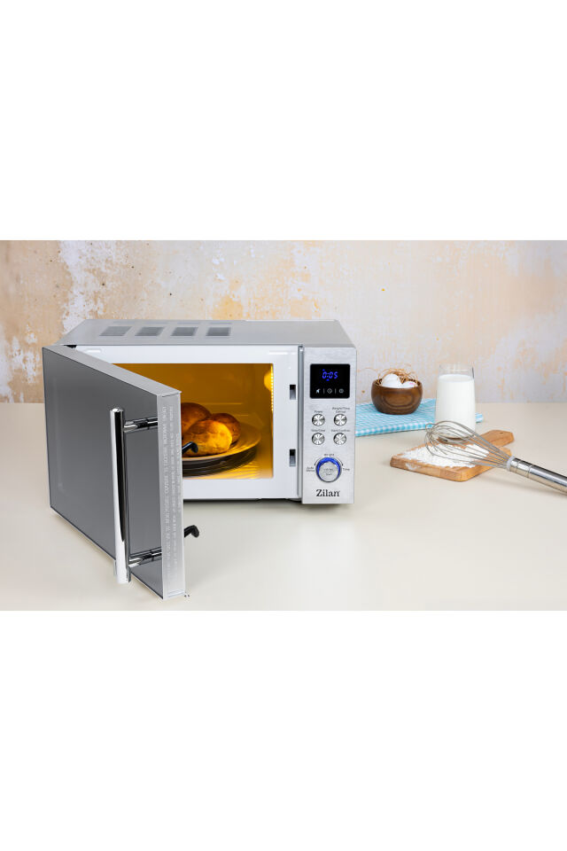 Zln1238 | Dijital Mikrodalga Fırın | 20l | 700w | 6 Kademeli | Buz Çözme | Paslanmaz Çelik
