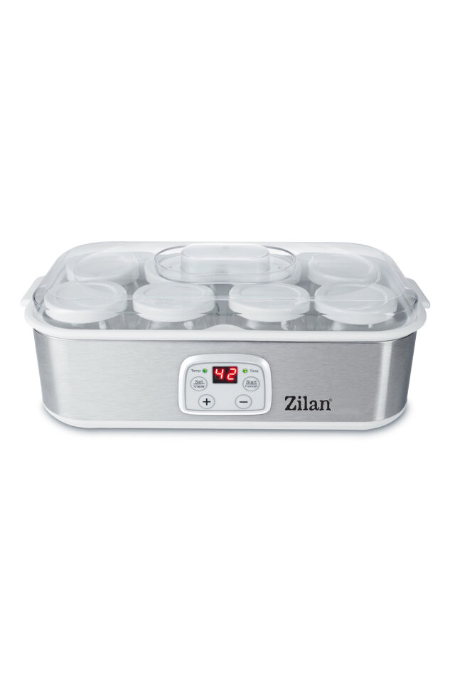 ZLN6104 Dijital Yoğurt Yapma Makinesi | Paslanmaz Çelik Gövde | 8 Cam Kavanoz 8x180 / 1440ml.