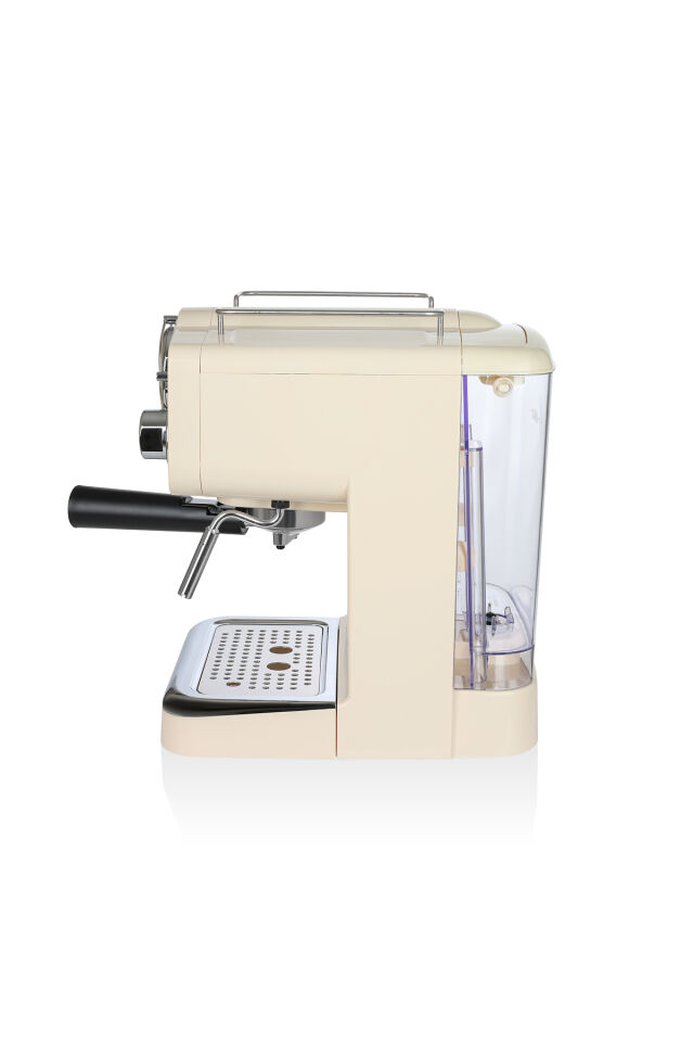 ZLN2992 Espresso Kahve Makinesi Espresso-Cappiccino-Latte | 15 Bar Süt Köpürtücü | 1100W Retro Bej