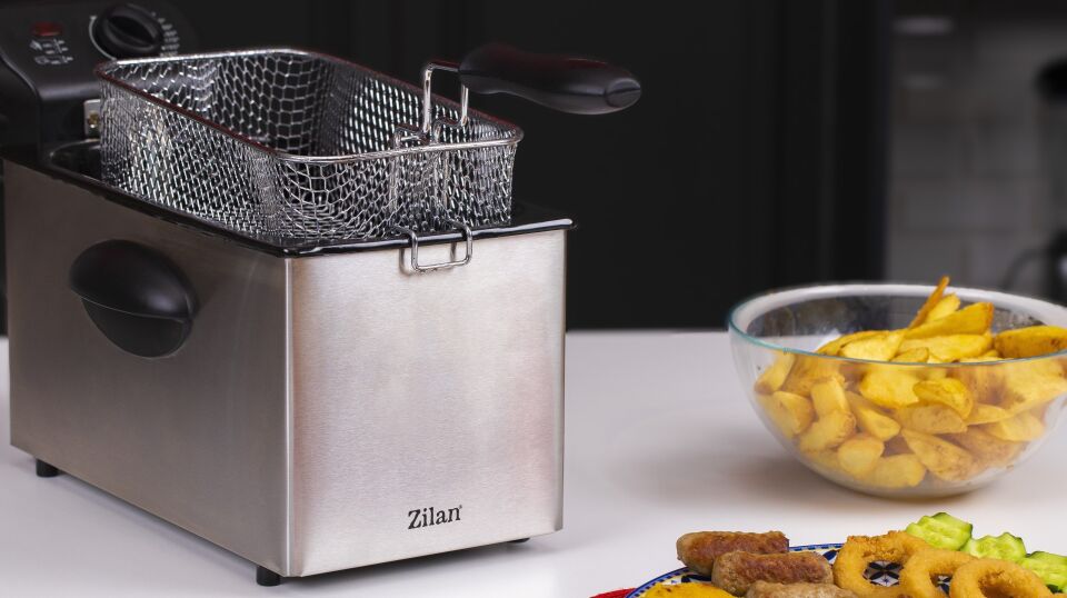 Zilan ZLN1819 Fritöz | 3L | 2180W | Paslanmaz Çelik Derin Yağ Fritözü Ayarlanabilir Termostatlı