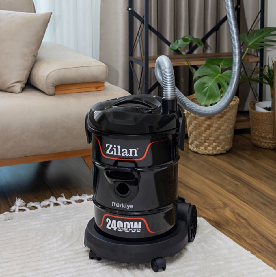 ZİLAN ZLN2006 Profesyonel Elektrikli Torbasız Süpürge | 2400W | 21L | Üfleme Fonksiyonu