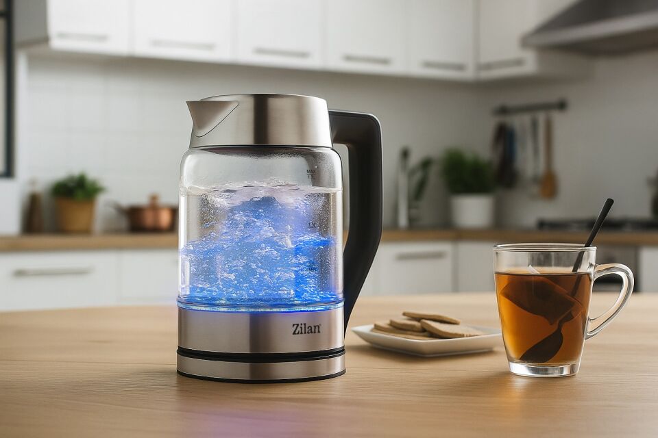 Zln8955 | Dijital Cam Su Isıtıcı | 1.7 L. | 2200w | Kattle | Ayarlanabilir Isı | Çift Cam Tasarım