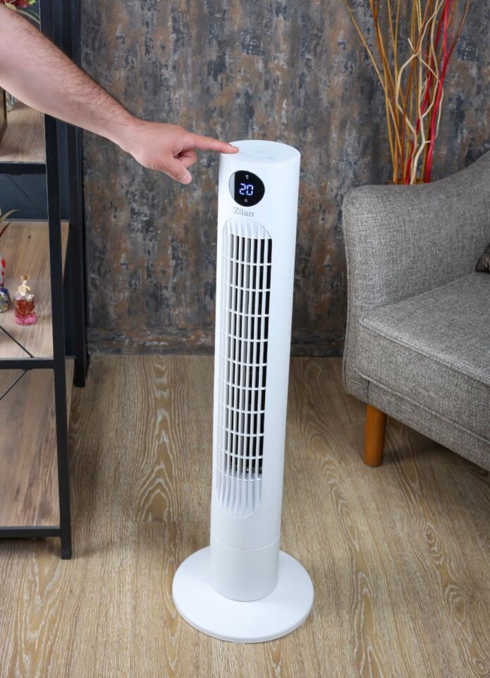 Zilan ZLN1023 Air Cooler | Kule Tipi Fan Uzaktan Kumandalı, Dokunmatik