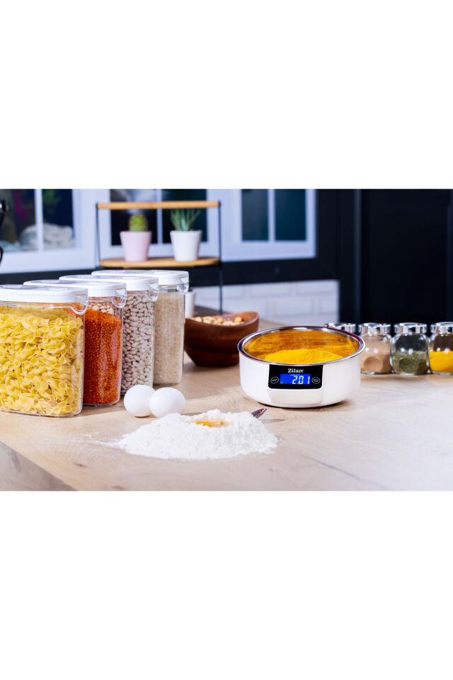 ZLN2977 Dijital Mutfak Tartısı | Kaseli | 5 kg | 1 gr Hassasiyet | LCD | Paslanmaz Çelik