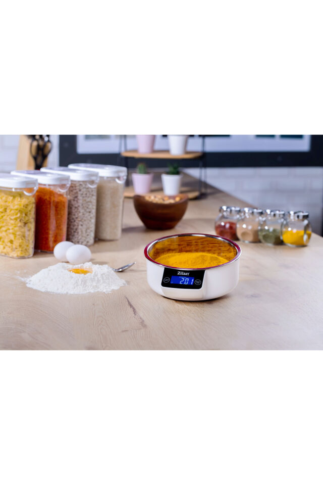 ZLN2977 Dijital Mutfak Tartısı | Kaseli | 5 kg | 1 gr Hassasiyet | LCD | Paslanmaz Çelik