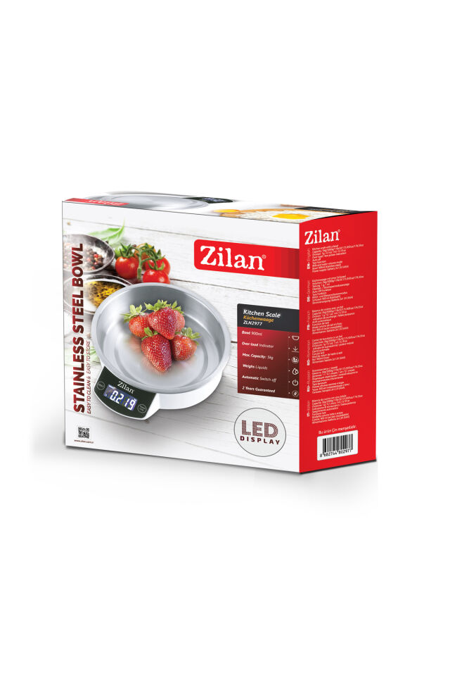 ZLN2977 Dijital Mutfak Tartısı | Kaseli | 5 kg | 1 gr Hassasiyet | LCD | Paslanmaz Çelik