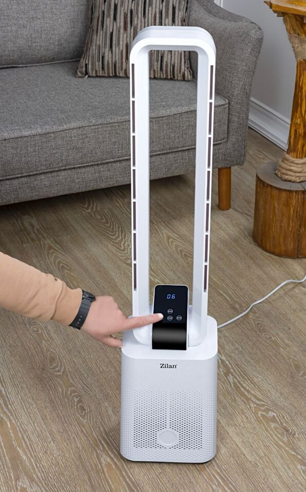 Zilan ZLN1085 Kule Tipi Vantilatör | Uzaktan Kumanda | Geniş Salınım |12 Hız Ayarı Diğital Fan