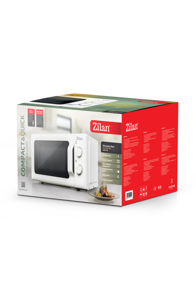 ZLN1174 | Mikrodalga Fırın | 20L Kapasite | 700W | 6 Kademeli | Buz Çözme
