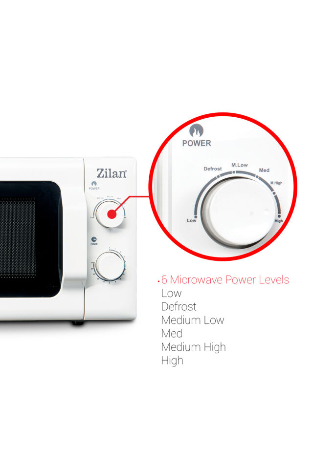 ZLN1174 | Mikrodalga Fırın | 20L Kapasite | 700W | 6 Kademeli | Buz Çözme