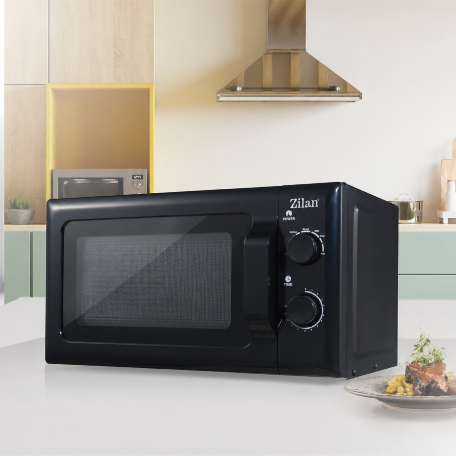 ZLN1222 Mikrodalga Fırın | 20L | 700W  | 6 Güç Seviyesi | Buz Çözme | Siyah
