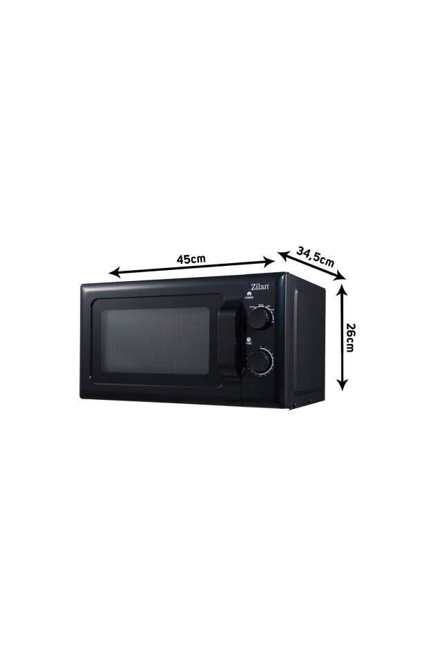 ZLN1222 Mikrodalga Fırın | 20L | 700W  | 6 Güç Seviyesi | Buz Çözme | Siyah