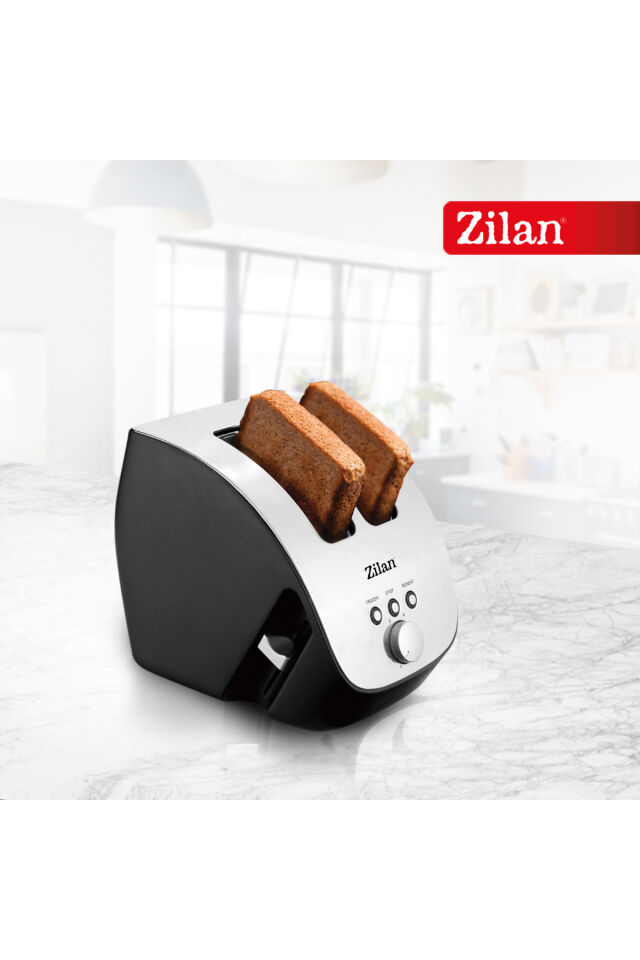 Zln2690 | Ekmek Kızartma Makinesi | 2 Geniş Dilim | 6 Kademeli | Yeniden Isıtma | Buz Çözme| 1000w