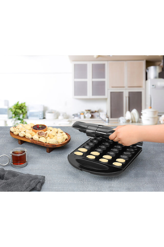 ZLN2816 Ceviz Kurabiye Yapma Makinesi | Nut Maker | Pratik, Hızlı ve Lezzetli Kurabiyeler | Siyah