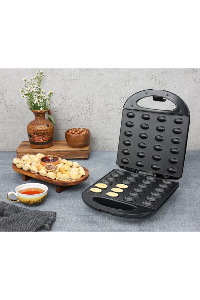 ZLN2816 Ceviz Kurabiye Yapma Makinesi | Nut Maker | Pratik, Hızlı ve Lezzetli Kurabiyeler | Siyah