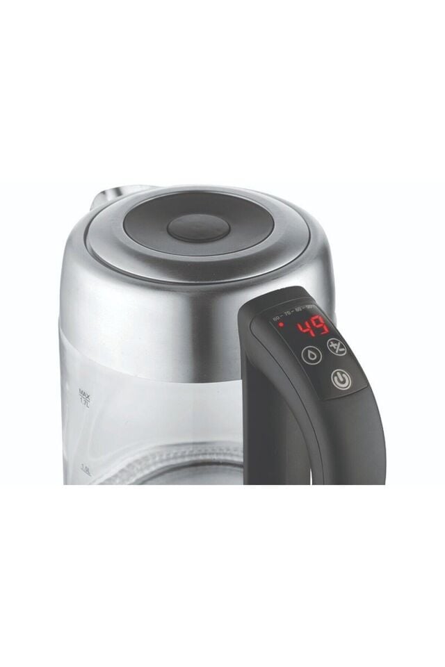 Zln3949 Dijital Cam Su Isıtıcı | 1.7l Ayarlanabilir Led Işıklı Kattle | Çift Duvarlı Tasarım | 2200W