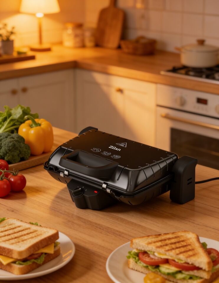 ZLN4021 Tost ve Sandviç Makinesi | 1600W | Çift Taraflı | Yapışmaz Kaplama | Çıkarılabilir Plakalar